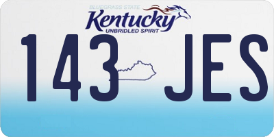 KY license plate 143JES