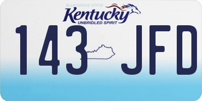 KY license plate 143JFD
