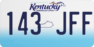 KY license plate 143JFF