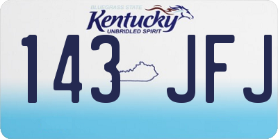 KY license plate 143JFJ