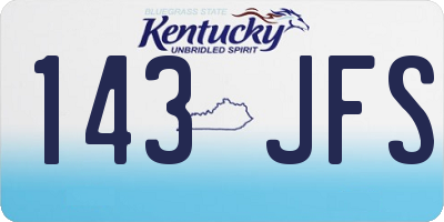 KY license plate 143JFS