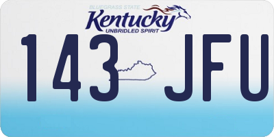 KY license plate 143JFU