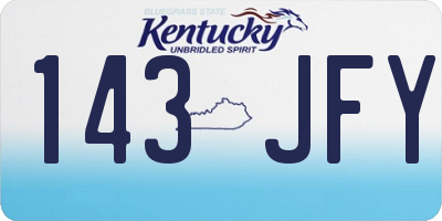 KY license plate 143JFY