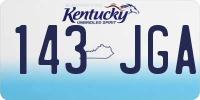 KY license plate 143JGA
