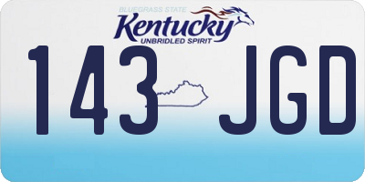 KY license plate 143JGD