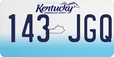 KY license plate 143JGQ