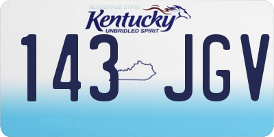 KY license plate 143JGV