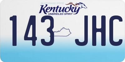 KY license plate 143JHC
