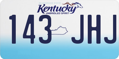 KY license plate 143JHJ