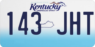 KY license plate 143JHT