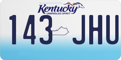 KY license plate 143JHU