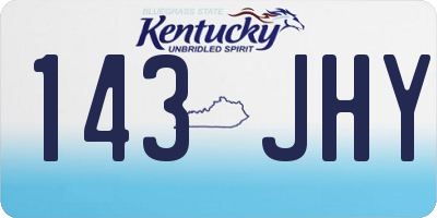 KY license plate 143JHY