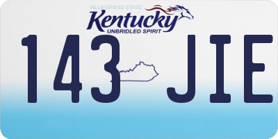 KY license plate 143JIE