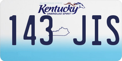 KY license plate 143JIS