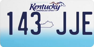 KY license plate 143JJE