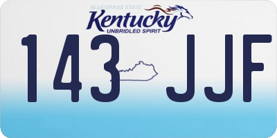 KY license plate 143JJF