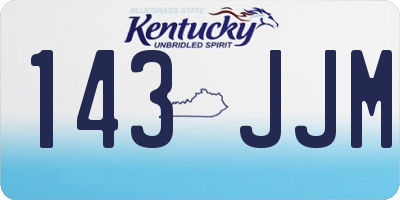 KY license plate 143JJM