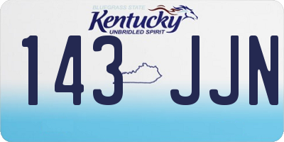 KY license plate 143JJN