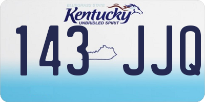 KY license plate 143JJQ
