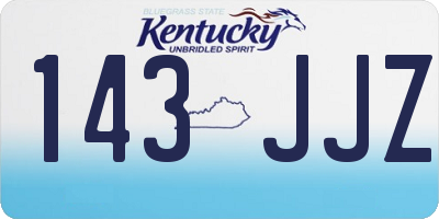 KY license plate 143JJZ