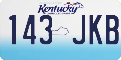 KY license plate 143JKB