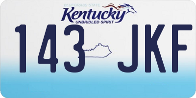 KY license plate 143JKF