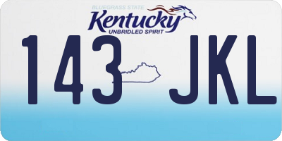 KY license plate 143JKL