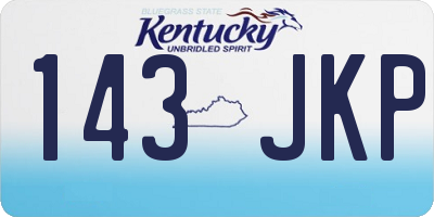 KY license plate 143JKP