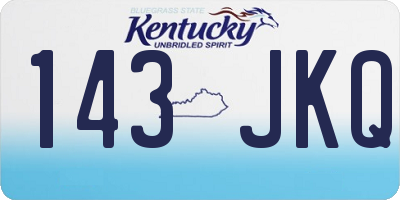 KY license plate 143JKQ