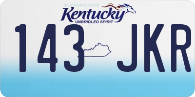 KY license plate 143JKR
