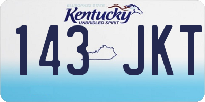 KY license plate 143JKT