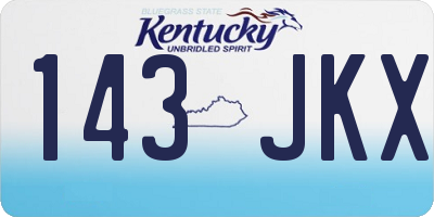 KY license plate 143JKX