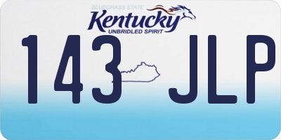 KY license plate 143JLP