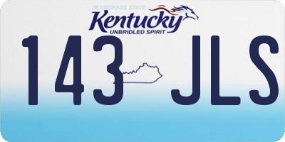 KY license plate 143JLS