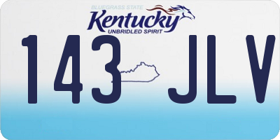 KY license plate 143JLV