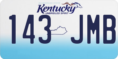 KY license plate 143JMB