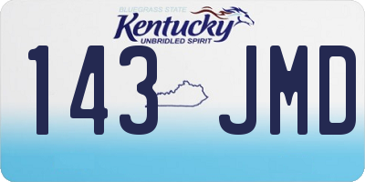KY license plate 143JMD