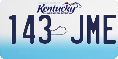 KY license plate 143JME