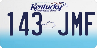 KY license plate 143JMF
