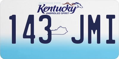 KY license plate 143JMI