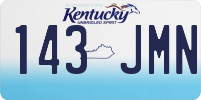 KY license plate 143JMN