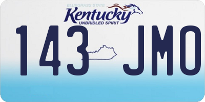 KY license plate 143JMO