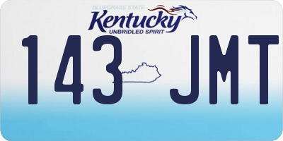 KY license plate 143JMT