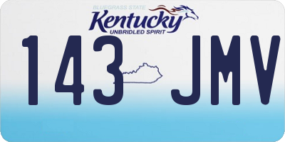 KY license plate 143JMV