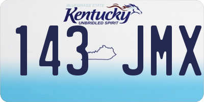 KY license plate 143JMX