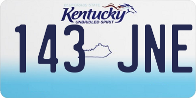 KY license plate 143JNE