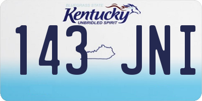 KY license plate 143JNI