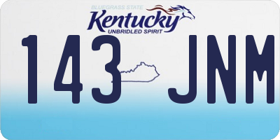 KY license plate 143JNM