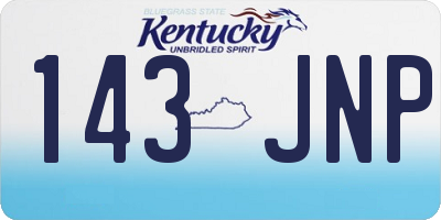 KY license plate 143JNP
