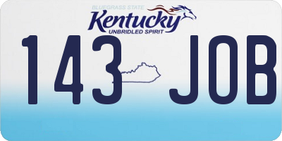 KY license plate 143JOB